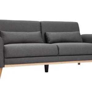 magasin Canapé Scandinave 3 Places En Tissu Gris Foncé Et Bois Clair EKTOR 11