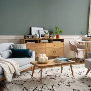 magasin Canapé Scandinave 3 Places En Tissu Gris Foncé Et Bois Clair EKTOR 19