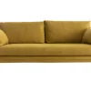 Canapé Scandinave 3 Places En Tissu Jaune Cumin Et Bois Clair CREEP Réductions 29