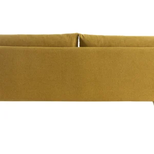 Canapé Scandinave 3 Places En Tissu Jaune Cumin Et Bois Clair CREEP 15