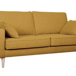 Canapé Scandinave 3 Places En Tissu Jaune Cumin Et Bois Clair PAPEL des prix incroyables 9