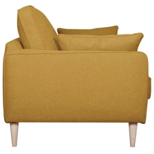 Canapé Scandinave 3 Places En Tissu Jaune Cumin Et Bois Clair PAPEL des prix incroyables 11