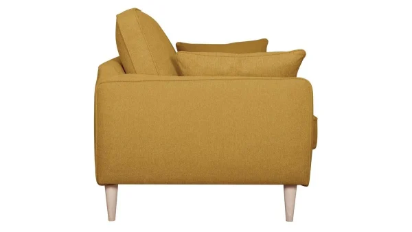 Canapé Scandinave 3 Places En Tissu Jaune Cumin Et Bois Clair PAPEL des prix incroyables 4