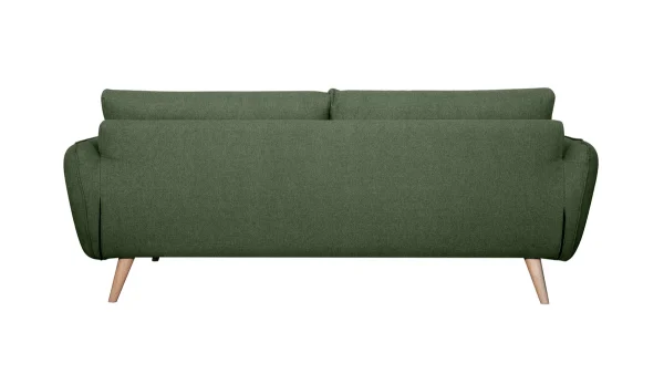 grande marque pas cher Canapé Scandinave 3 Places En Tissu Kaki Et Bois Clair CREEP 5