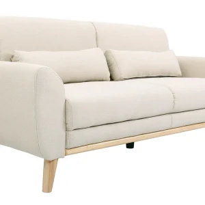 guranteed de qualité Canapé Scandinave 3 Places En Tissu Naturel Et Bois Clair EKTOR 11