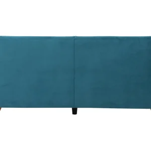 Canapé Scandinave 3 Places En Tissu Velours Bleu Pétrole Et Bois Clair EKTOR fashioniable 15