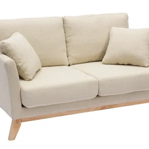 Canapé Scandinave Déhoussable 2 Places En Tissu Beige Et Bois Clair OSLO magasin en ligne france 12