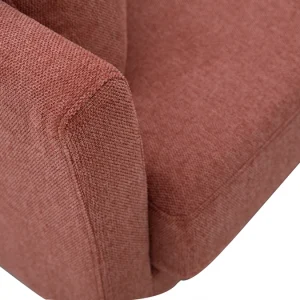 Canapé Scandinave Déhoussable 2 Places En Tissu Effet Velours Texturé Terracotta Et Bois Clair OSLO magasins pas chers 17