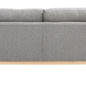 Canapé Scandinave Déhoussable 2 Places En Tissu Gris Et Bois Clair OSLO 17