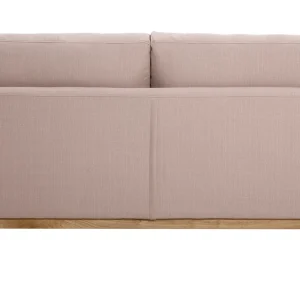 Canapé Scandinave Déhoussable 2 Places En Tissu Rose Et Bois Clair OSLO france 15