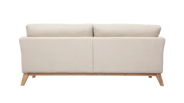 ﻿soldes Canapé Scandinave Déhoussable 3 Places En Tissu Beige Et Bois Clair OSLO 5