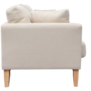 ﻿soldes Canapé Scandinave Déhoussable 3 Places En Tissu Beige Et Bois Clair OSLO 15