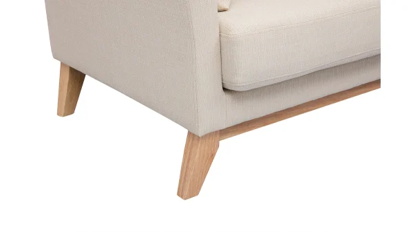 ﻿soldes Canapé Scandinave Déhoussable 3 Places En Tissu Beige Et Bois Clair OSLO 7