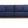 Canapé Scandinave Déhoussable 3 Places En Tissu Bleu Foncé Et Bois Clair OSLO nouvelle saison 23