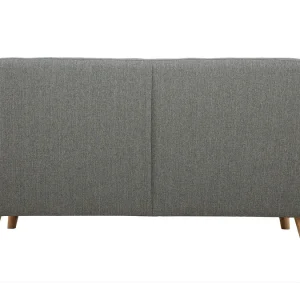 Canapé Scandinave Déhoussable 3 Places En Tissu Gris Clair Et Bois Clair YNOK 15