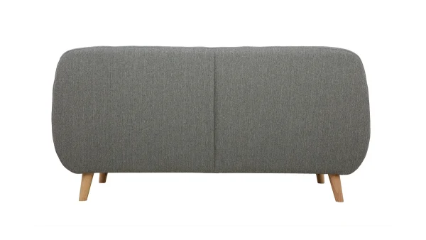 Canapé Scandinave Déhoussable 3 Places En Tissu Gris Clair Et Bois Clair YNOK 5