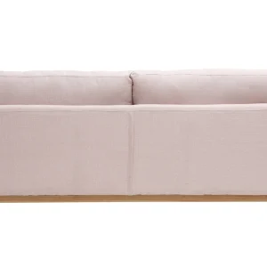 Canapé Scandinave Déhoussable 3 Places En Tissu Rose Et Bois Clair OSLO vente luxe pas cher 16