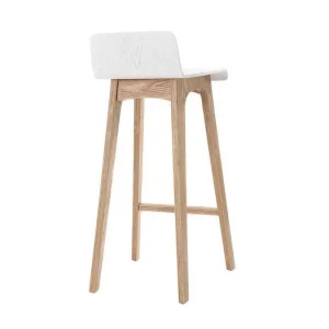 Chaise De Bar Scandinave 75 Cm Bois Et Blanc BALTIK 13