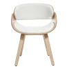 magasin en ligne Chaise Design Blanc Et Bois Clair BENT 26