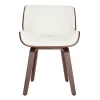 Chaise Design Blanc Et Bois Foncé RUBBENS 31