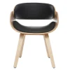 magasin pour Chaise Design Noir Et Bois Clair BENT 26