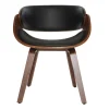 Chaise Design Noir Et Bois Foncé Noyer BENT 34