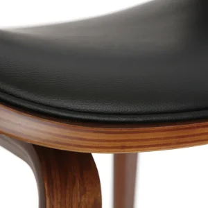 Chaise Design Noir Et Bois Foncé Noyer BENT 19