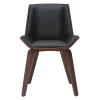 Chaise Design Noir Et Bois Foncé Noyer MELKIOR 32