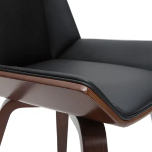 Chaise Design Noir Et Bois Foncé Noyer MELKIOR boutique en ligne 17