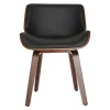 Chaise Design Noir Et Bois Foncé RUBBENS 38