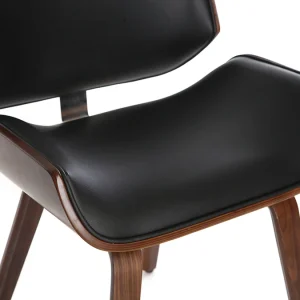 le grand escompte Chaise Design Noir Et Bois Foncé RUBBENS 19