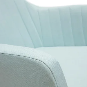 Chaise Scandinave En Tissu Menthe à L’eau Et Bois Clair Massif ALEYNA 18