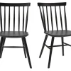 Neuve avec étiquette Chaises à Barreaux Bois Noir (lot De 2) COLBERT 32