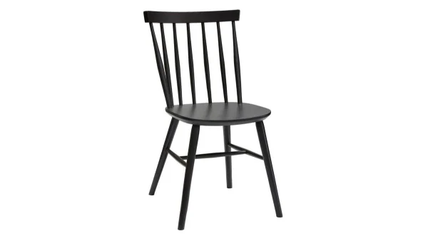 Chaises à Barreaux Bois Noir (lot De 2) COLBERT 4