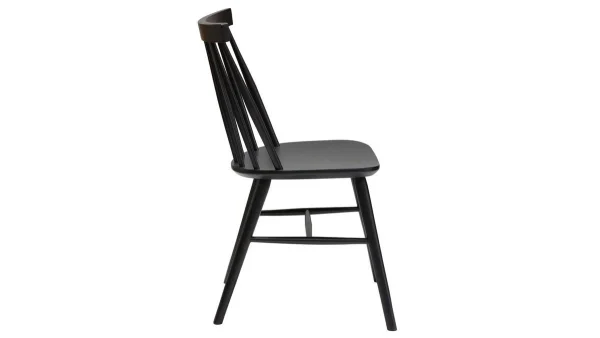 Chaises à Barreaux Bois Noir (lot De 2) COLBERT 5