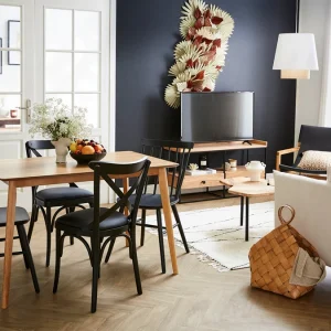 Neuve avec étiquette Chaises à Barreaux Bois Noir (lot De 2) COLBERT 22