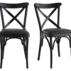 styles dernier cri Chaises Bistrot En Bois Noir (lot De 2) MARCEL 25