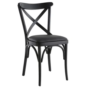 styles dernier cri Chaises Bistrot En Bois Noir (lot De 2) MARCEL 15