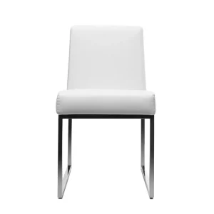 Chaises Design Blanc Et Acier Chromé (lot De 2) JUNIA 13