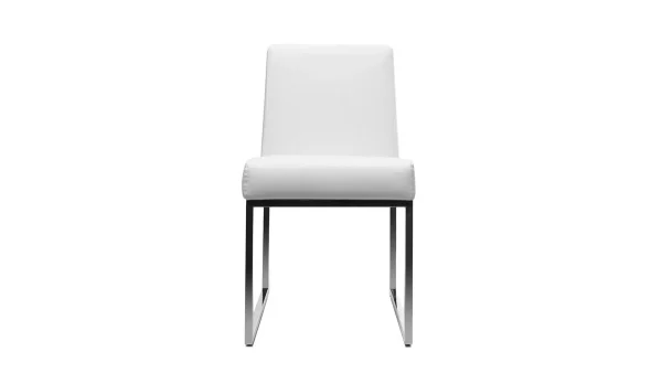 Chaises Design Blanc Et Acier Chromé (lot De 2) JUNIA 3