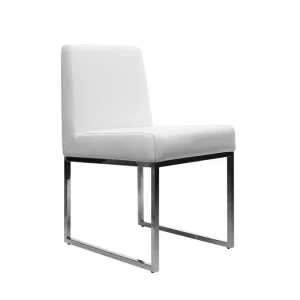 Chaises Design Blanc Et Acier Chromé (lot De 2) JUNIA 15