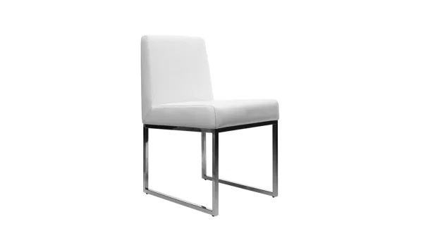 Chaises Design Blanc Et Acier Chromé (lot De 2) JUNIA 4