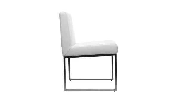 Chaises Design Blanc Et Acier Chromé (lot De 2) JUNIA 5