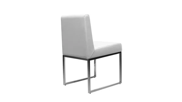 Chaises Design Blanc Et Acier Chromé (lot De 2) JUNIA 6