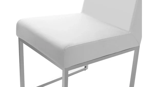 Chaises Design Blanc Et Acier Chromé (lot De 2) JUNIA 7