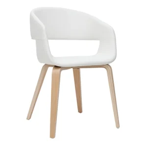 Chaises Design Blanc Et Bois Clair (lot De 2) SLAM 13