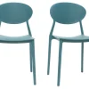 Chaises Design Empilables Bleu Canard (lot De 2) ANNA 28