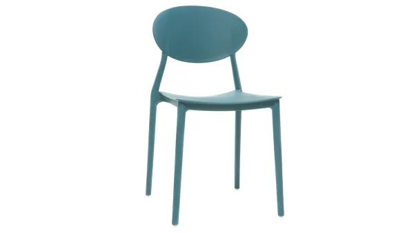 Chaises Design Empilables Bleu Canard (lot De 2) ANNA 4