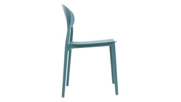 Chaises Design Empilables Bleu Canard (lot De 2) ANNA 5