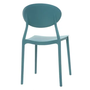 Chaises Design Empilables Bleu Canard (lot De 2) ANNA 19